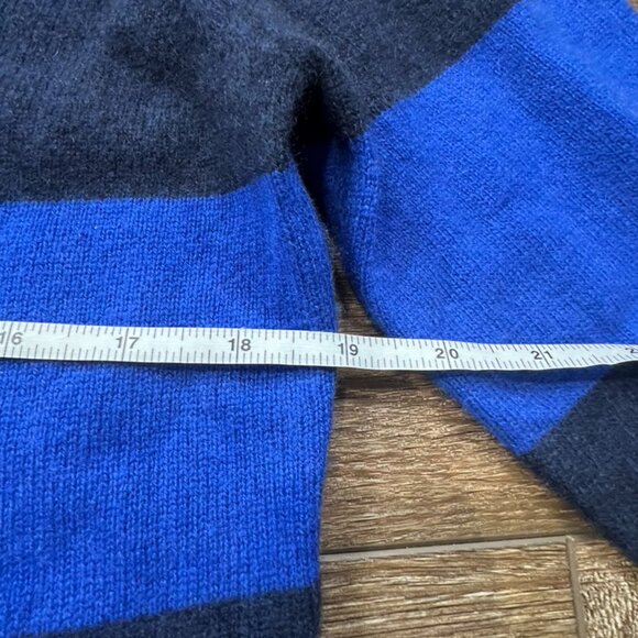 Fenn Wright Manson 2-ply 100% Cashmere Women's Striped Crewneck Sweater Blue L - Picture 8 of 12